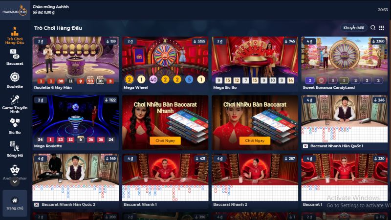 Đánh giá sảnh Pragmatic Play Casino