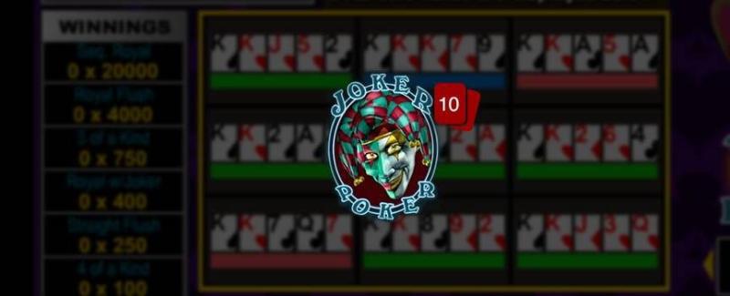 Các bước chơi Joker Poker 10 Hand tại nhà cái eu9bet