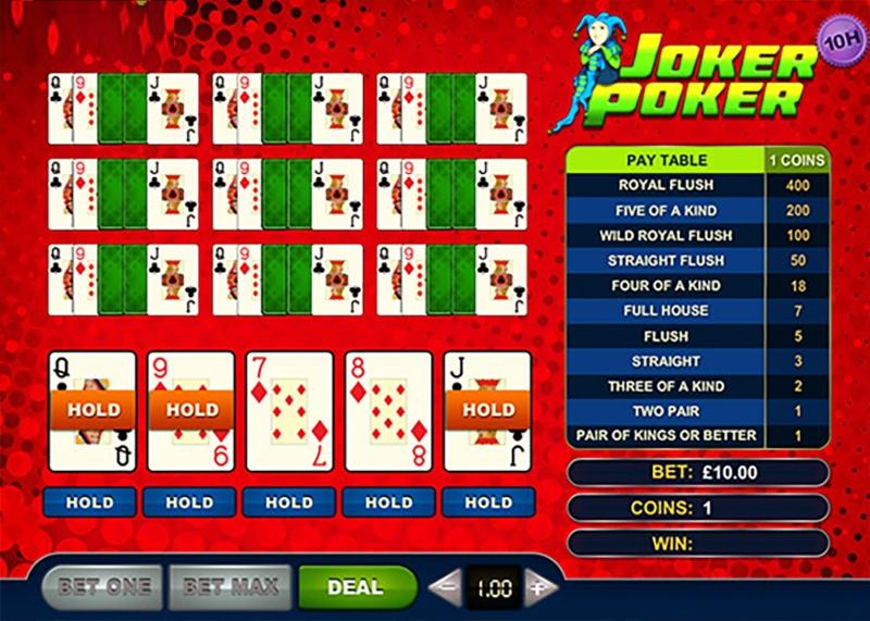 Cách chơi Joker Poker 10 Hand chi tiết