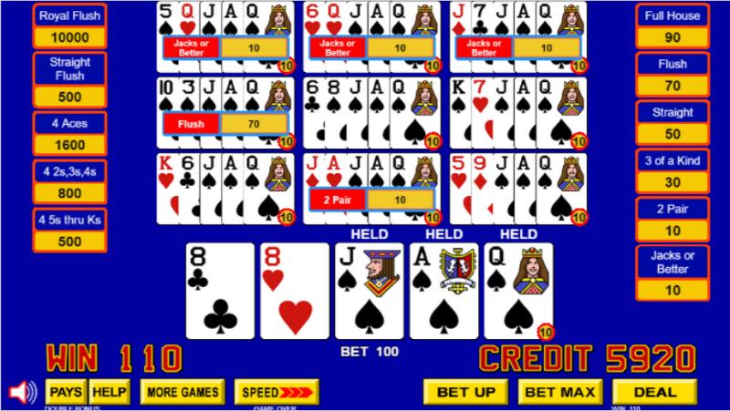 Chiến lược chiến thắng Bonus Deuces Wild 50 Hand